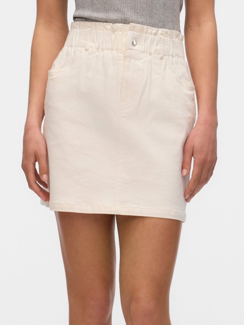 NEW - Vero Moda beige paper bag waist shirt - Size M